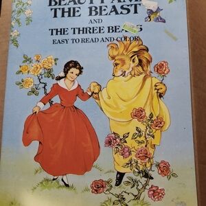 Vintage Beauty And The Beast And The Three Bears Coloring Book.